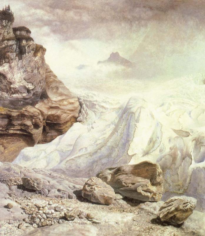 John Edward Brett The Glacier at Rossenlaui Spain oil painting art